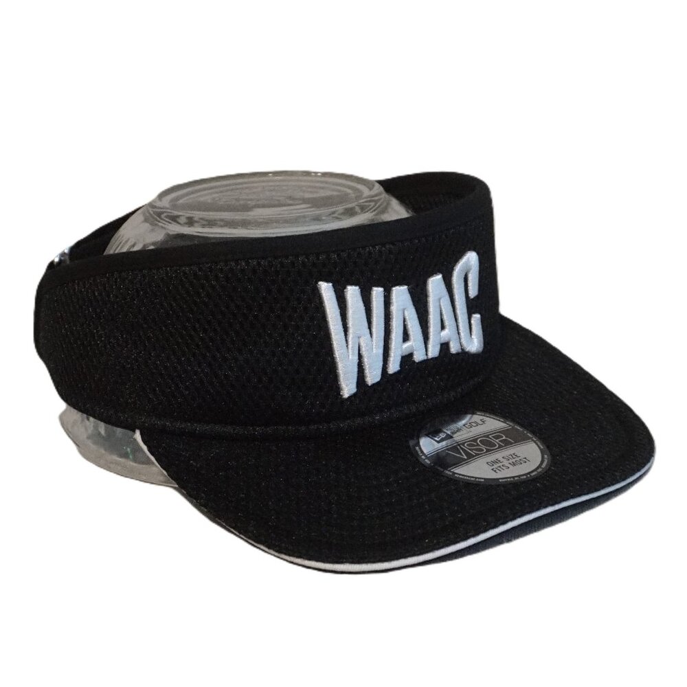 WAAC Black Logo Visor with 3D Embroidered Front New Era Men’s OSFM